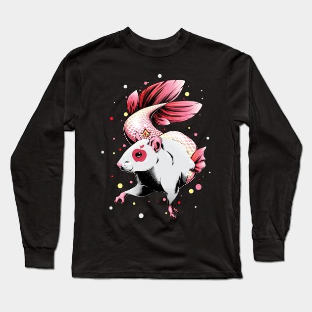 Mer-Rat - Mermaid Rat Long Sleeve T-Shirt by redappletees